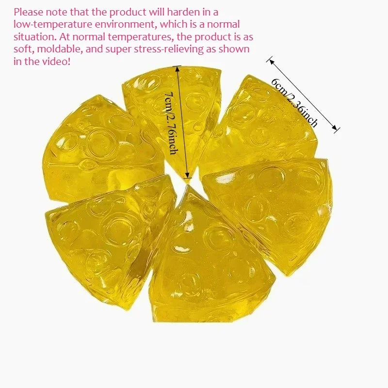 Squishy Honey Cheese Square 1Fidgets Toys Super Soft Mochi Cheese Squeeze Toy Funny Anti-stress Sensory Toy for Adults Gifts
