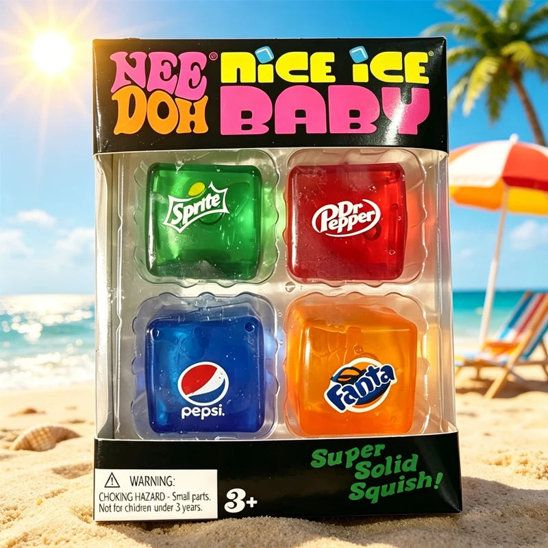 Squishy Schylling NeeDoh Nice Cube Sensory Squeeze Toy Super Squish Stress Relief Anxiety Sensory Tool Stress Reliever Toys