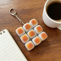 2026 1Pc Fried Egg Keycap Keychain, Mechanical Switch Fidget Keyring Clicky Toy Key Chain, Stress Relief Bag Charm Gift for Girl