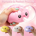 Colorful Squeeze Toy Dumpling Squishies Blow Bubbles Toy Stress Relief Sensory New Bubble-Blowing Fidget Toy for Kids Adults
