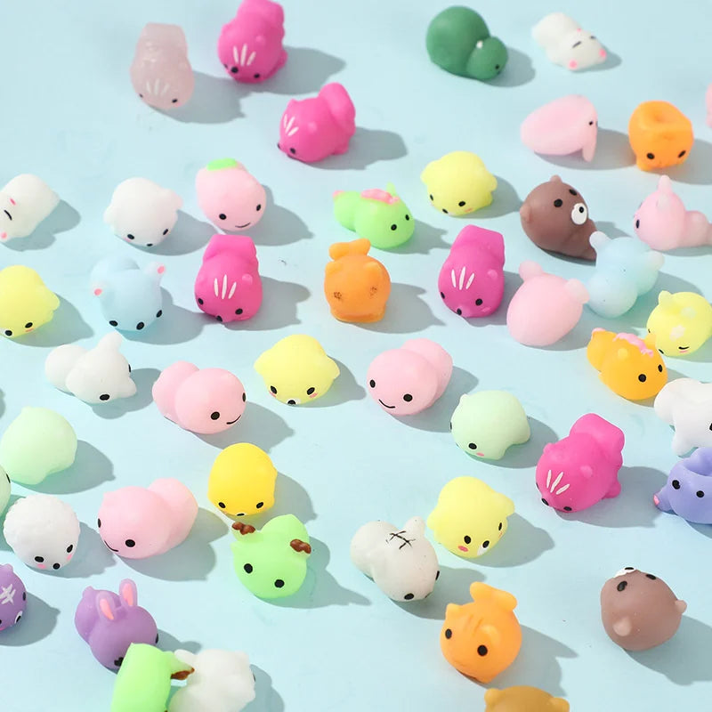 50PCS Mochi Squishies Kawaii Anima Squishy Toys For Kids Antistress Ball Squeeze Party Favors Stress Relief Toys For Birthday