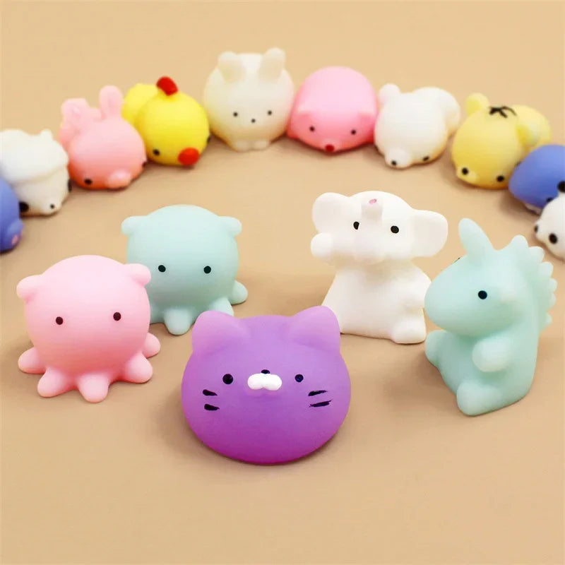 50PCS Mochi Squishies Kawaii Anima Squishy Toys For Kids Antistress Ball Squeeze Party Favors Stress Relief Toys For Birthday