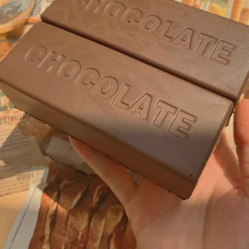 Slow Rising chocolate Bar Squeeze Squishy Sensory Fidget for Stress Relief Anti-Anxiety Hand Relaxation Gift
