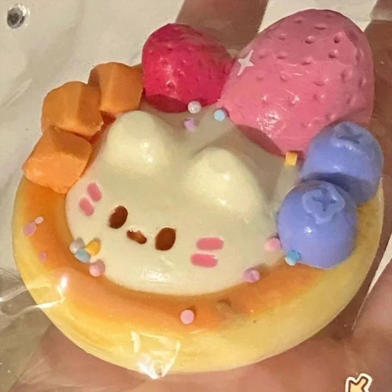 Kawaii Cartoon Egg Tart Antistress Foot Squishy Toy Mochi Squishy Fidget Squeeze Stress Reliever Toy