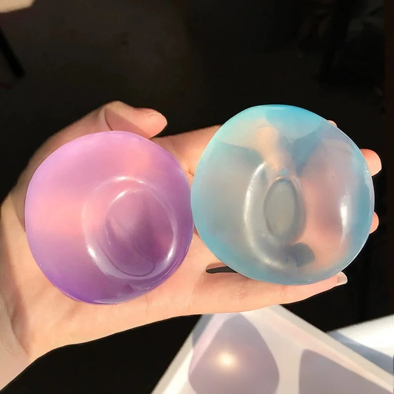 Squishy Plasticity Mochi Squeeze Toys Sensory Fidget Toys Transparent Coconut Oil Squeeze Toy Stress Relief Sensory Toys Adults