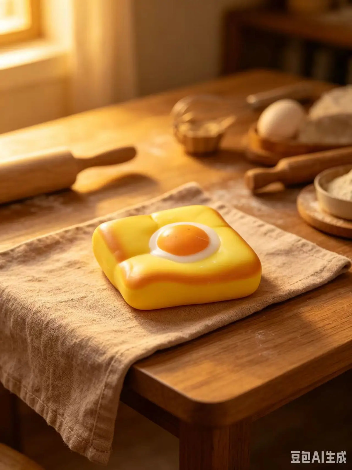 Squishy Fried Egg Fidget Toy Fried Egg Bread Slow Rebound Squeeze Toy Decompression Stretch Toys for Friends Best Gift