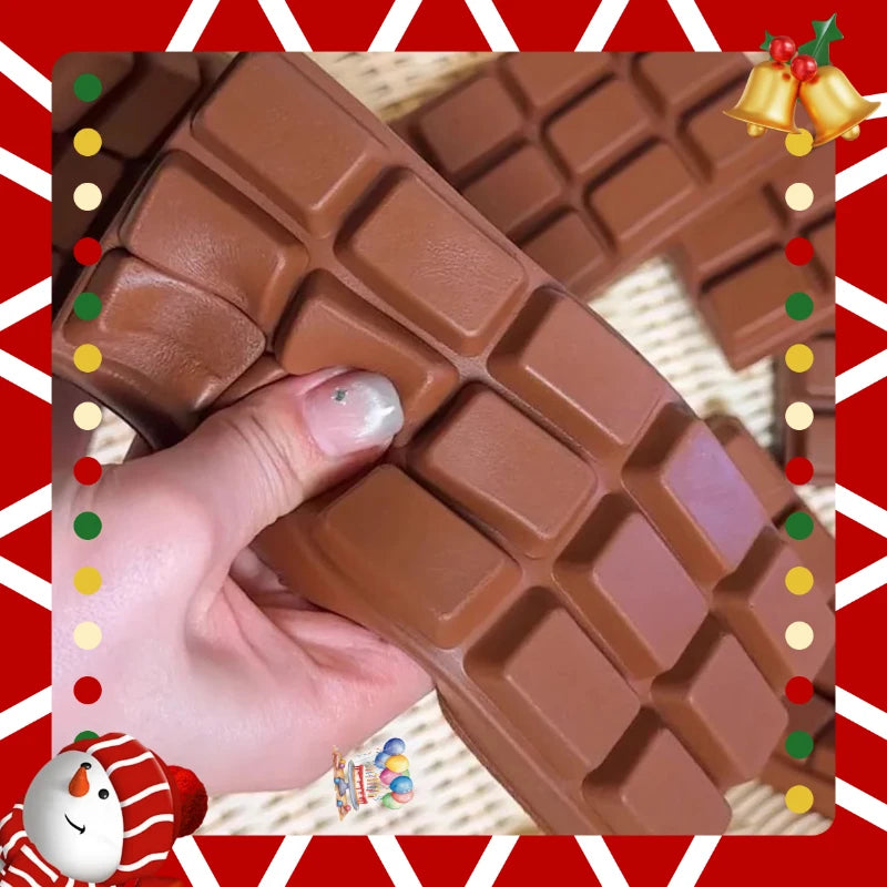 Slow Rising chocolate Bar Squeeze Squishy Sensory Fidget for Stress Relief Anti-Anxiety Hand Relaxation Gift