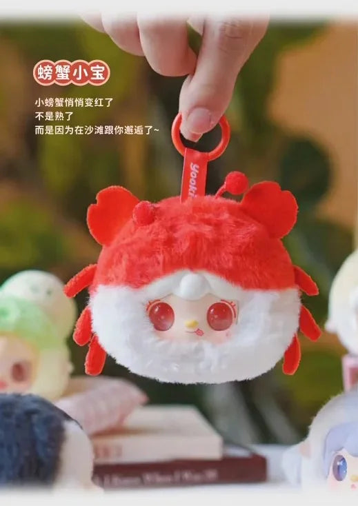 Yooki V6 Ocean Baby Series Vinyl Plush Blind Box Girl Bag Pendant Kawaii Doll Figurine  Figurine Fashionable Decoration And Gift