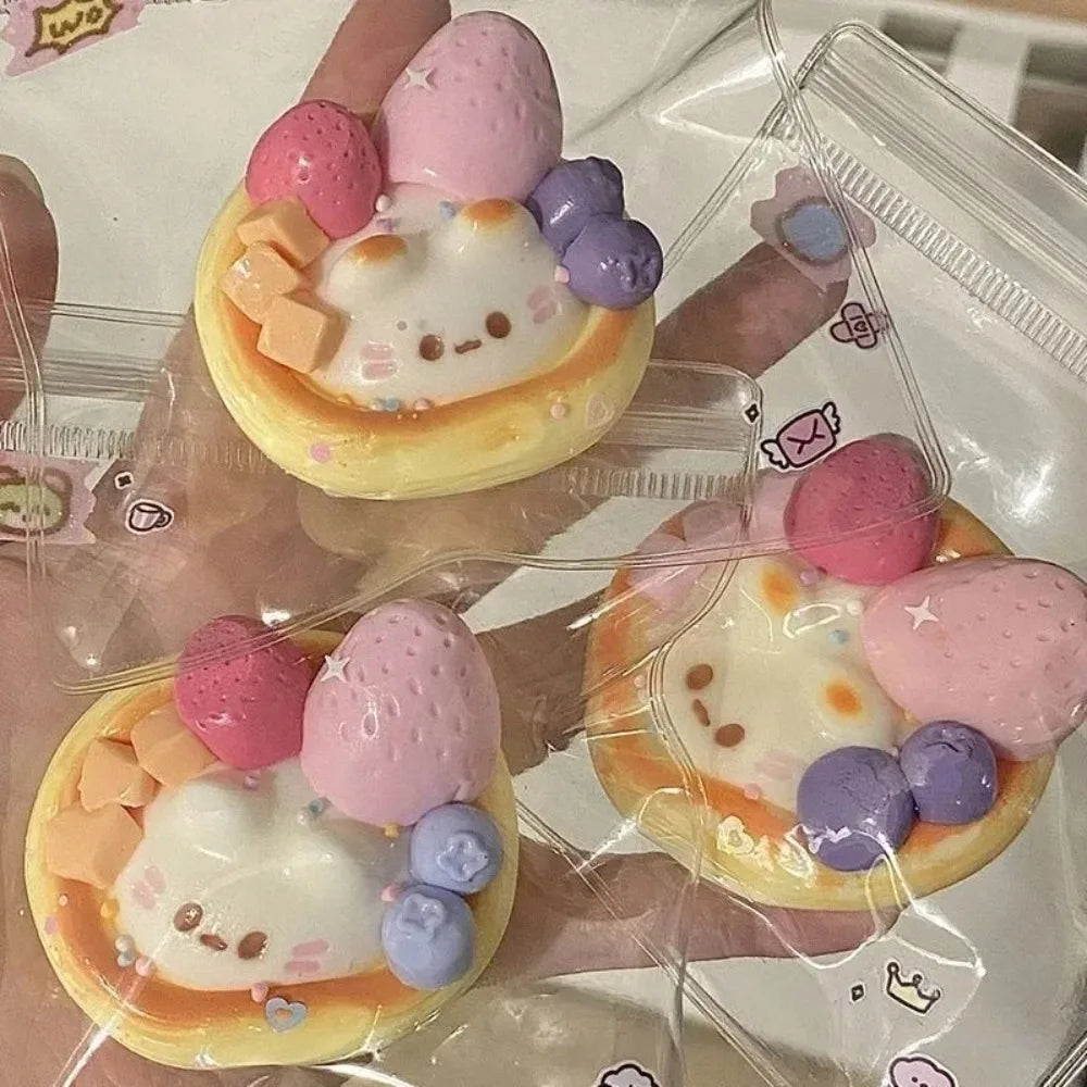 Kawaii Cartoon Egg Tart Antistress Foot Squishy Toy Mochi Squishy Fidget Squeeze Stress Reliever Toy