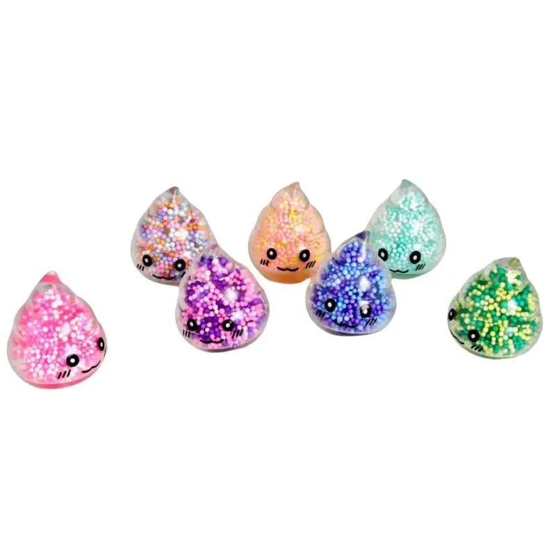 Colorful 2PCS Squishy Poop Stress Balls Funny Fidget Toys for Kids Girls Relaxation Fidgeting Aid