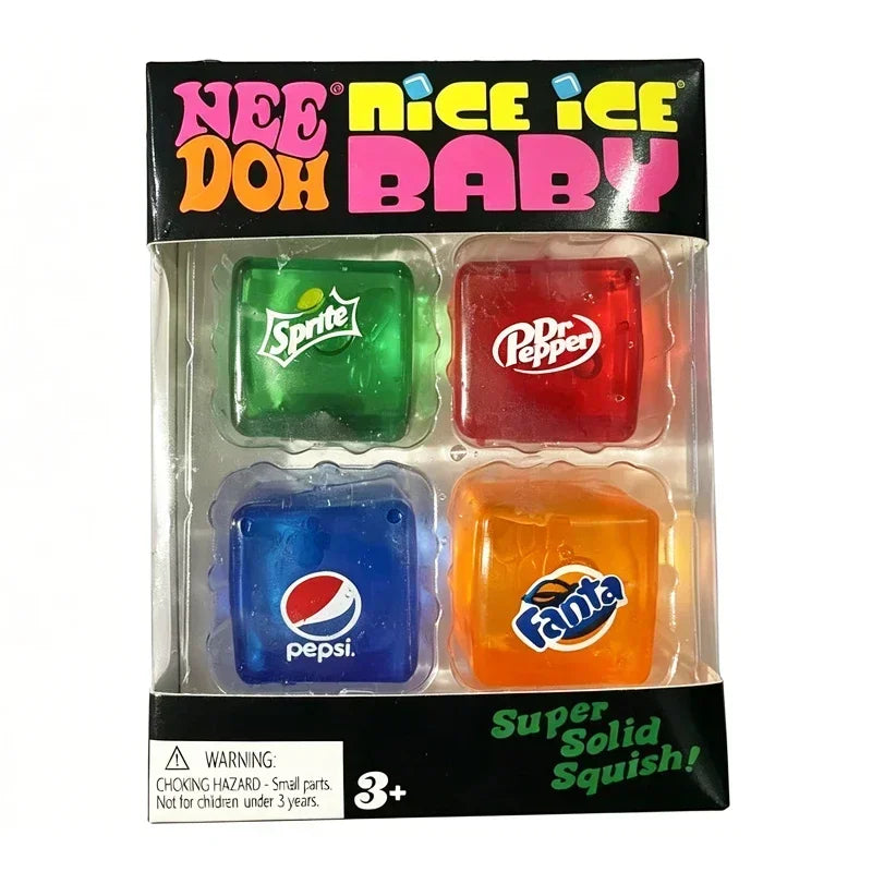 Squishy Schylling NeeDoh Nice Cube Sensory Squeeze Toy Super Squish Stress Relief Anxiety Sensory Tool Stress Reliever Toys