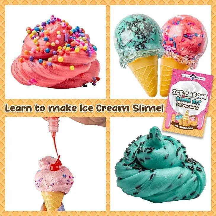 Slime Making Kit Crystal Mud Ice Cream Butter Clay, DIY Fluffy Slime Kit for Kids, Non-Toxic Modeling Clay Set