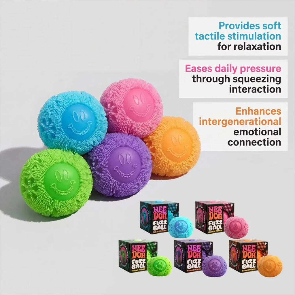 Nee Doh Fuzz Ball Series Desktop Decompress Ornament Stress Relief Toys Suitable for Under Pressure Fun Soft Stress Ball Gifts