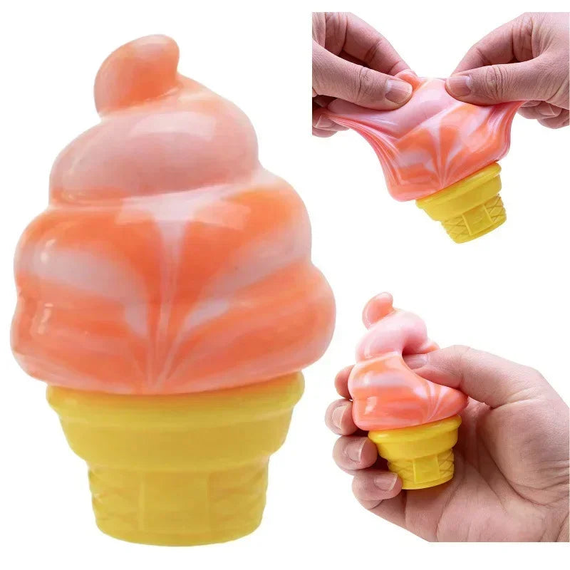 Schylling Needoh Ice Cream Cone Squishy Toy  Soft Elastic Decompression Toy Ball Stress Relief Fidget Toy for festival gifts