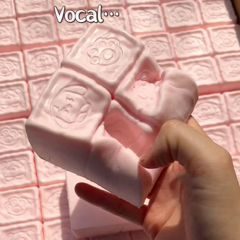 Squishy Strawberry Chocolate Milk Cube Cake Bread Squeeze Toy Stress Relief Slow Rising Sensory Fidget Toys For Kids Adults