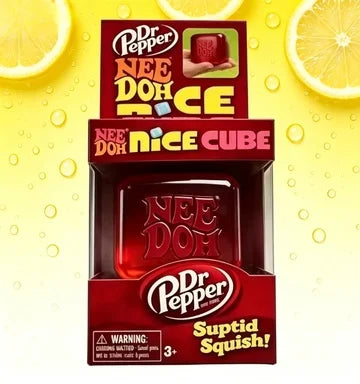 schylling NeeDoh Dr Pepper Squishy Toy Stress Relief Soft Squeeze Fidget Cube for Kids Adults Anxiety Sensory festival gifts