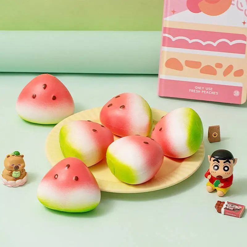 Watermelon Squishy Fidget Toy Anti-Stress Slow Rising Fruit Pinch Squeeze Stress Reliever Funny Pressure Reducer Prop