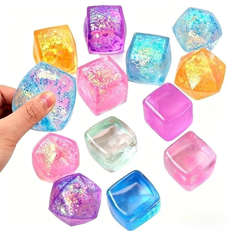 Squishy Mini Water Cube Squeeze Toy Random Blind Bag Maltose Polygon Fidget Toy Slow Rebound Anti-Anxiety Fidget Squeeze Toy