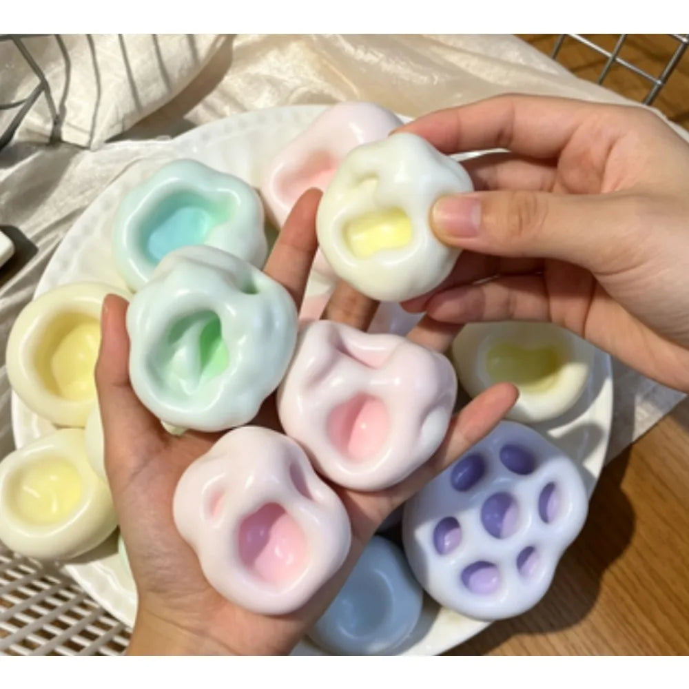 Coconut Oil Squeeze Squishy Fidget Toys Stress Relieving Toy Ultra-Thin Ice Skin blind box Shapeable Venting for Adults Gifts