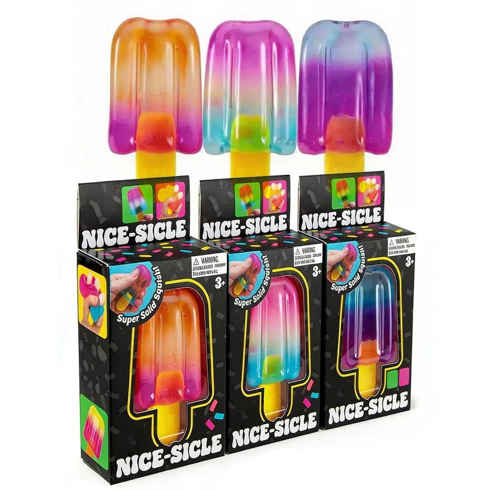 Schylling Needoh Nice Cube Sensory Nice-Sicle Stress Relief Squishy Cube Anti-Anxiety Squeeze Object for Focus ADHD Population