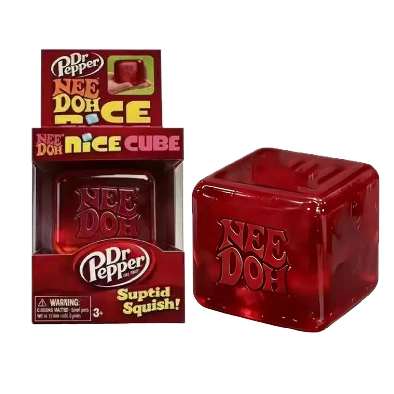 schylling NeeDoh Dr Pepper Squishy Toy Stress Relief Soft Squeeze Fidget Cube for Kids Adults Anxiety Sensory festival gifts