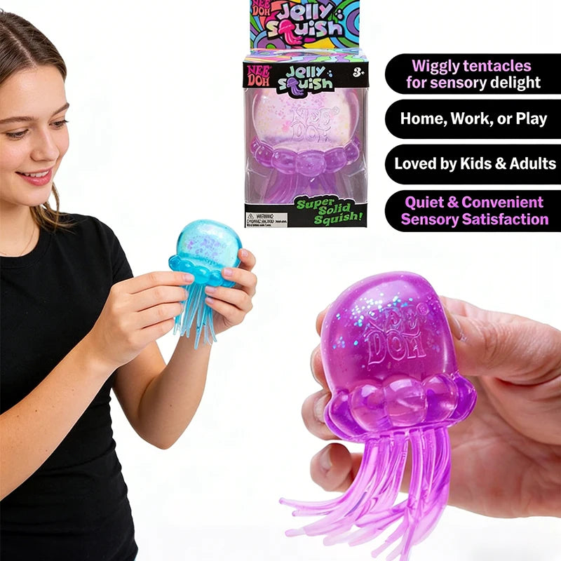 Jellyfish Squeeze Fidget Toy Product Needoh Jellyfish Stress Relief Relax Squishy Anti-Anxiety Squeeze Object For Focus