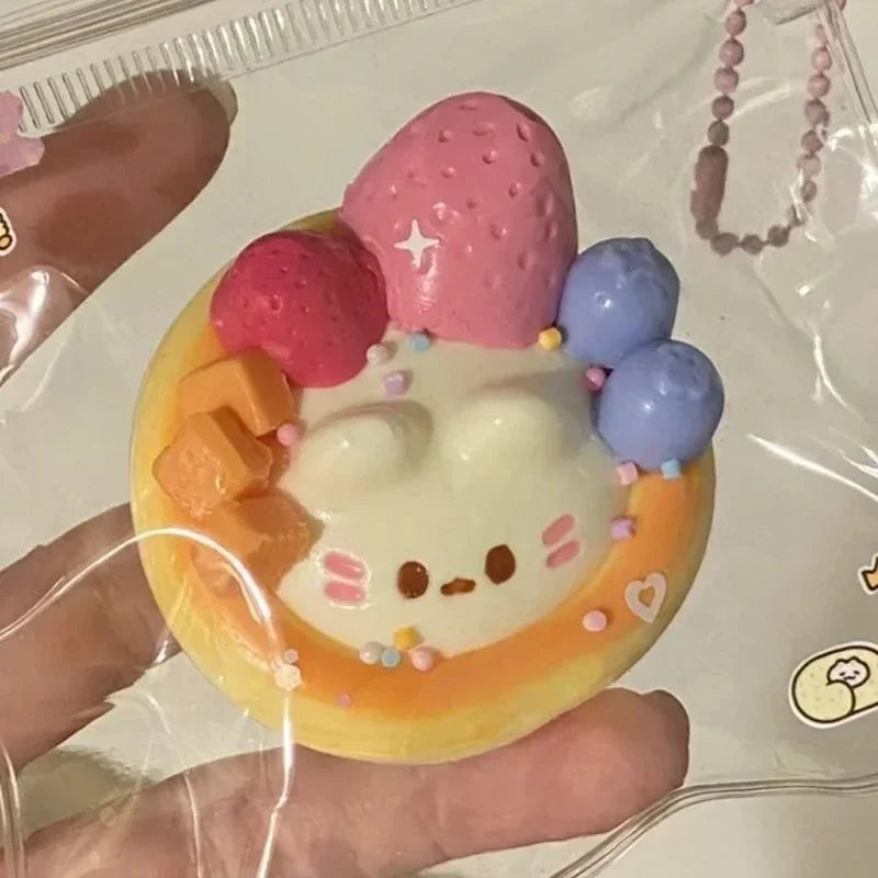 Kawaii Cartoon Egg Tart Antistress Foot Squishy Toy Mochi Squishy Fidget Squeeze Stress Reliever Toy