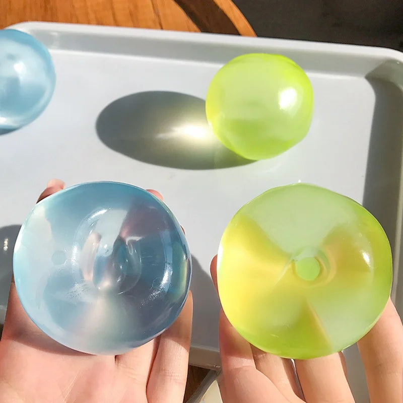 Squishy Plasticity Mochi Squeeze Toys Sensory Fidget Toys Transparent Coconut Oil Squeeze Toy Stress Relief Sensory Toys Adults
