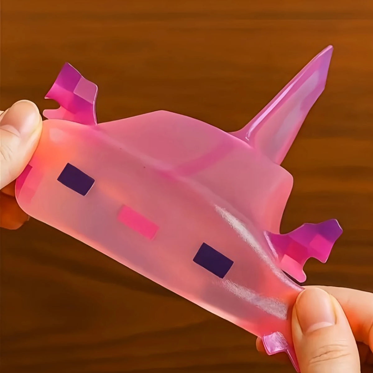 Transparent Cube Axolotl Squishy Toy Maltose Jelly Salamander Fidget Squeeze Slow Rising Stress Relief Sensory Vent Toys Kids.