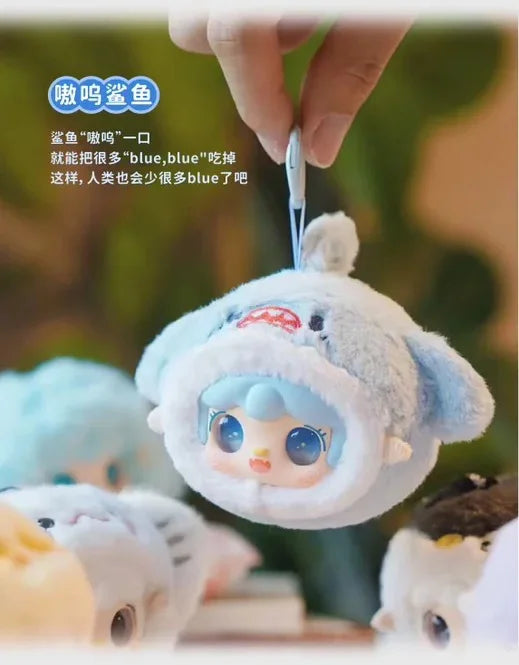 Yooki V6 Ocean Baby Series Vinyl Plush Blind Box Girl Bag Pendant Kawaii Doll Figurine  Figurine Fashionable Decoration And Gift