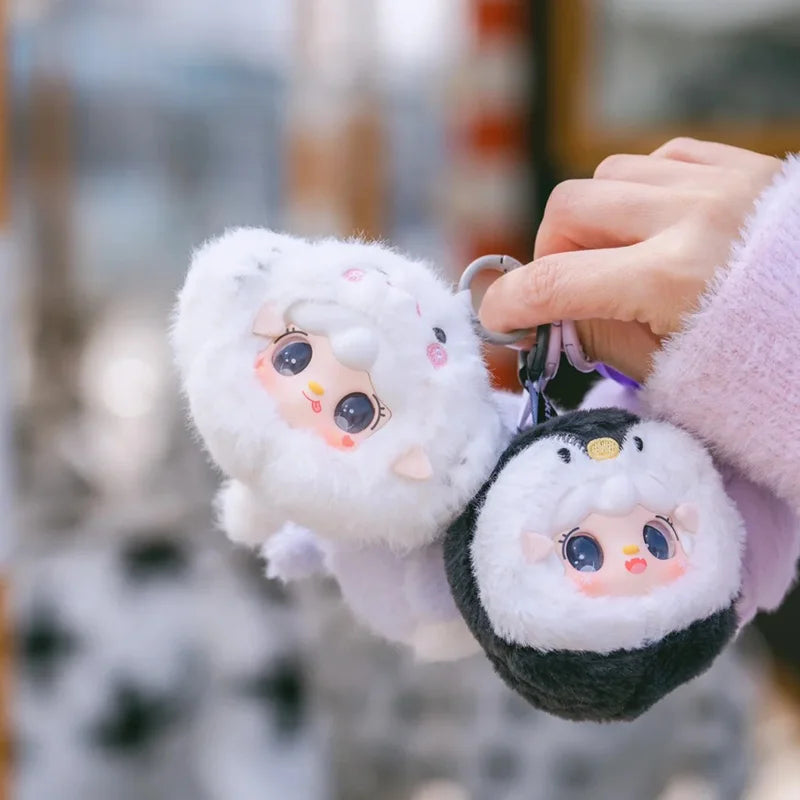 Yooki V6 Ocean Baby Series Vinyl Plush Blind Box Girl Bag Pendant Kawaii Doll Figurine  Figurine Fashionable Decoration And Gift