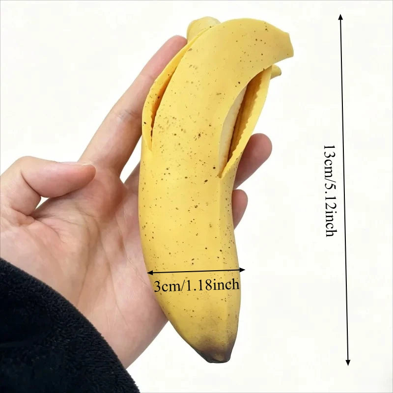Giant Banana Squishy Toy Fake Banana Squeeze Toy Squishy Stress Relief Fidget Toy Slow Rising Desk Accessory for Adults Gifts
