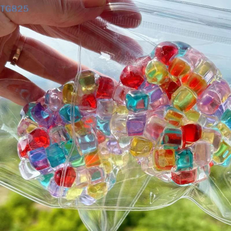 Ice Beads Balls Stress Relief Toy Super Soft Sensory Fidget Toys For Kids Adults Anxiety Relaxation Squeeze Gift