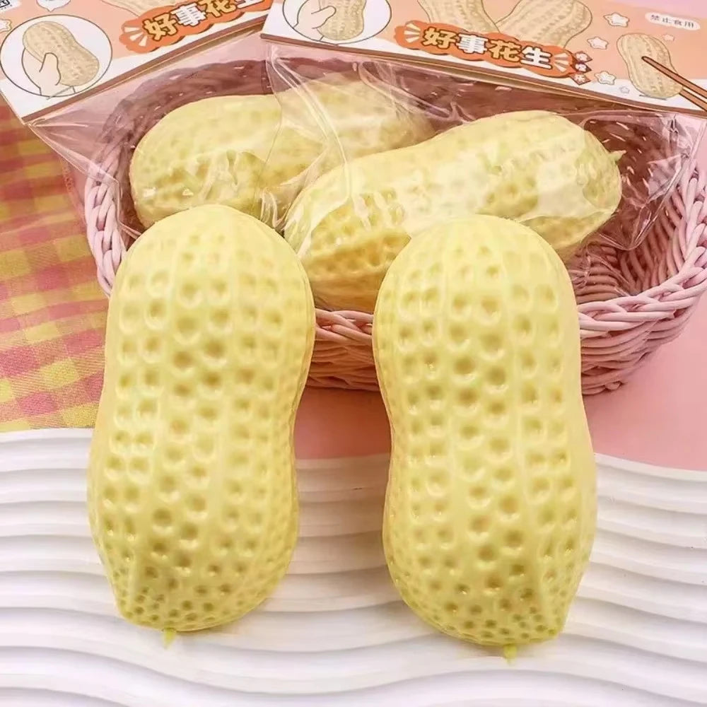Peanut Stress Ball Crunchy Squeeze Ball Squishy toy Buttery-Soft Feel Fidget Toy ASMR Sensory Anti Stress Toys party favor gift