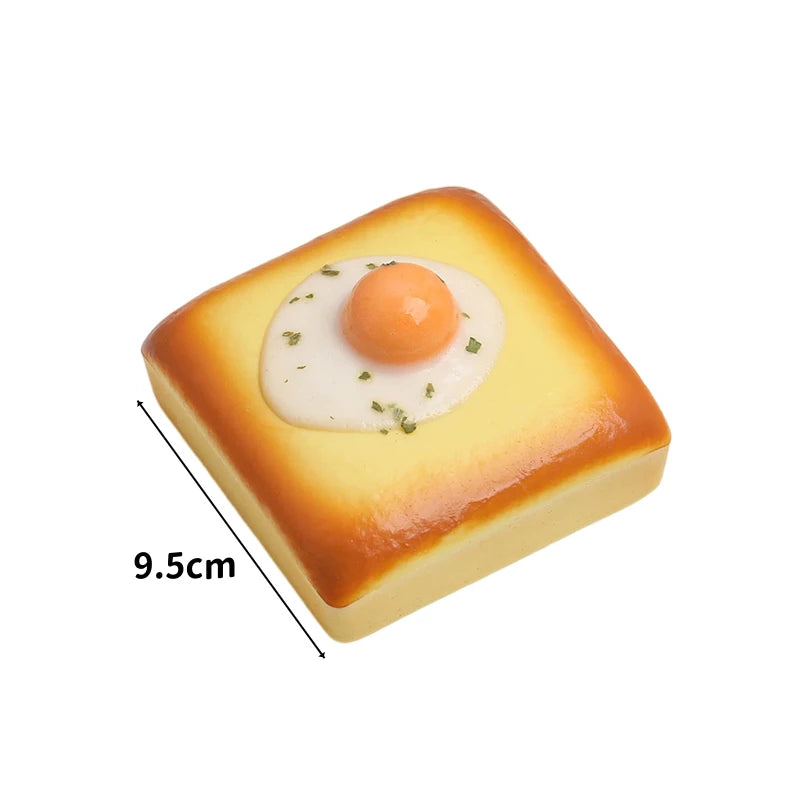 Squishy Fried Egg Fidget Toy Fried Egg Bread Slow Rebound Squeeze Toy Decompression Stretch Toys for Friends Best Gift
