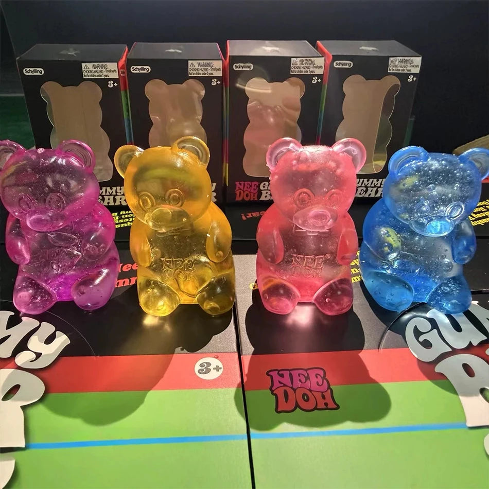 Schylling Nee doh Maltose Cute Bear Maltose Squeeze Toy Dough Colorful Sensory Toy Creative  Item Desk Decoration Stress Relief