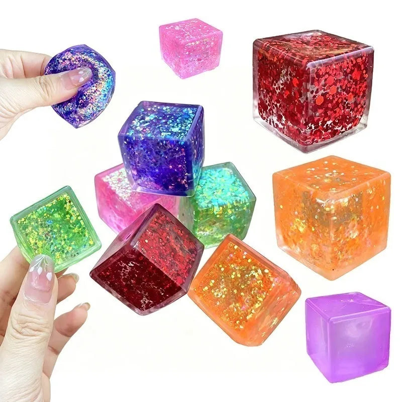 Squishy Mini Water Cube Squeeze Toy Random Blind Bag Maltose Polygon Fidget Toy Slow Rebound Anti-Anxiety Fidget Squeeze Toy