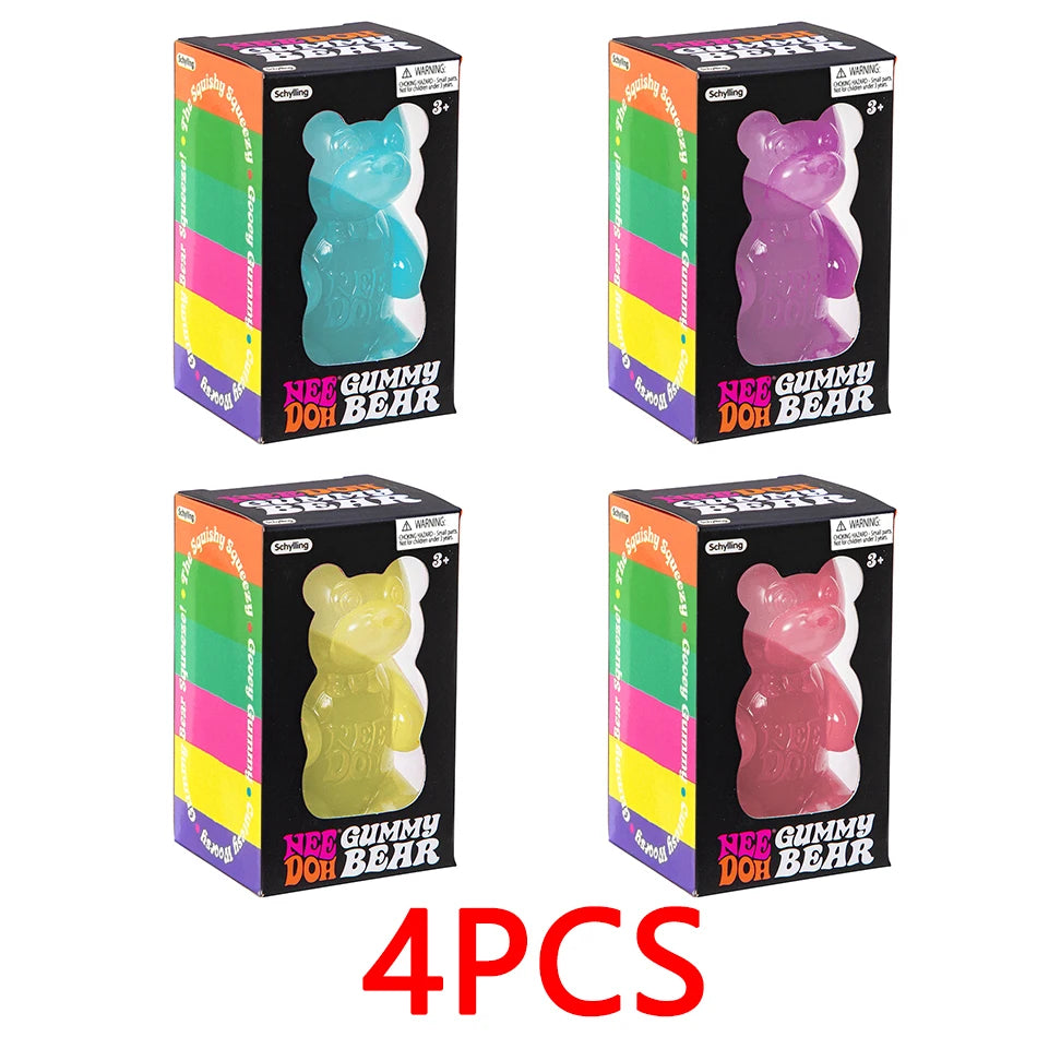 Schylling Nee doh Maltose Cute Bear Maltose Squeeze Toy Dough Colorful Sensory Toy Creative  Item Desk Decoration Stress Relief