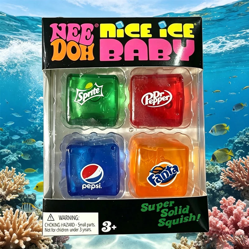 Squishy Schylling NeeDoh Nice Cube Sensory Squeeze Toy Super Squish Stress Relief Anxiety Sensory Tool Stress Reliever Toys