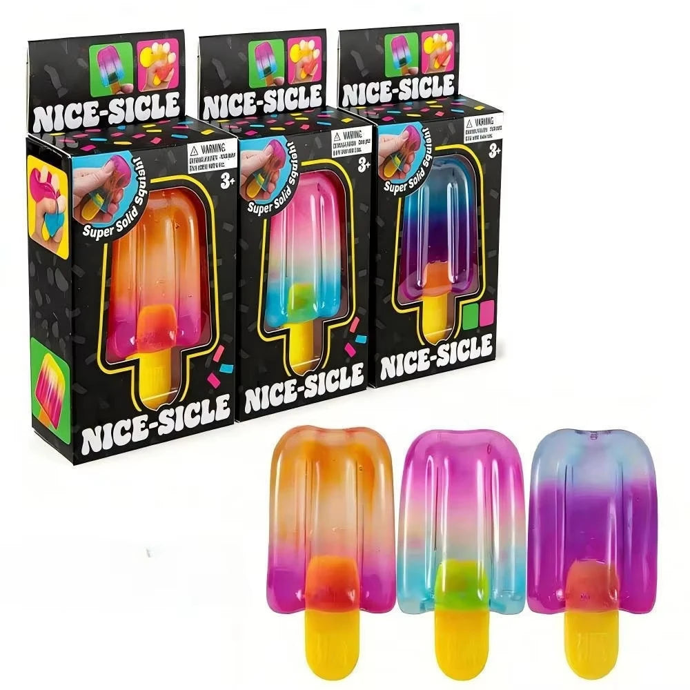 Schylling Needoh Nice Cube Sensory Nice-Sicle Stress Relief Squishy Cube Anti-Anxiety Squeeze Object for Focus ADHD Population