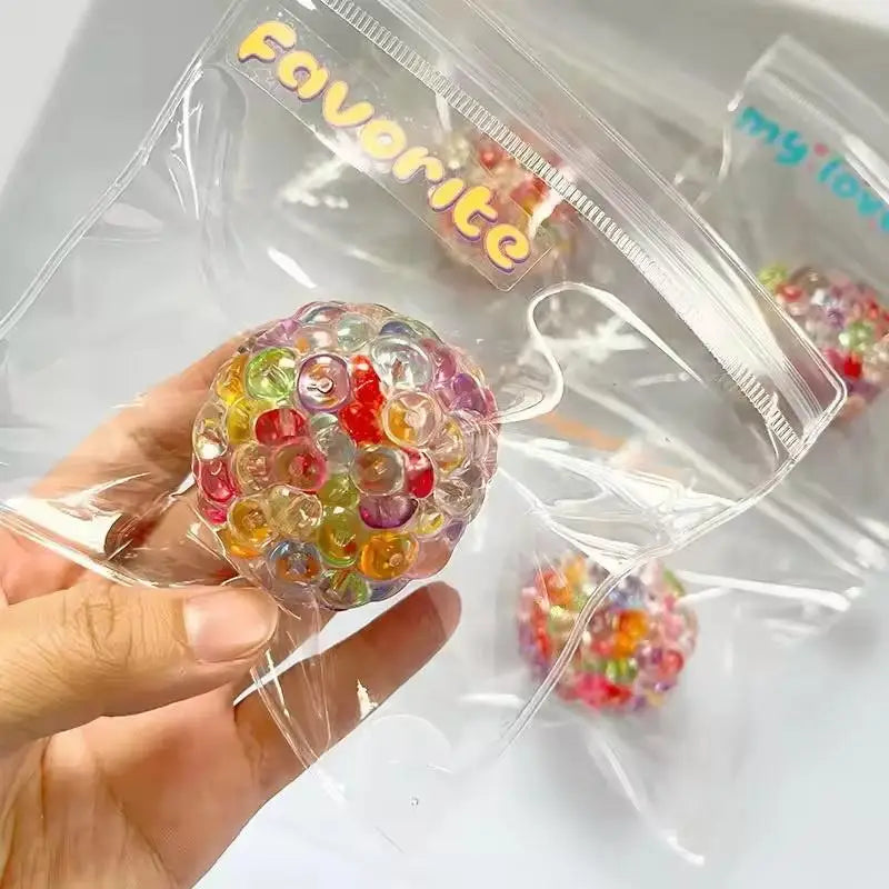 Ice Beads Balls Stress Relief Toy Super Soft Sensory Fidget Toys For Kids Adults Anxiety Relaxation Squeeze Gift