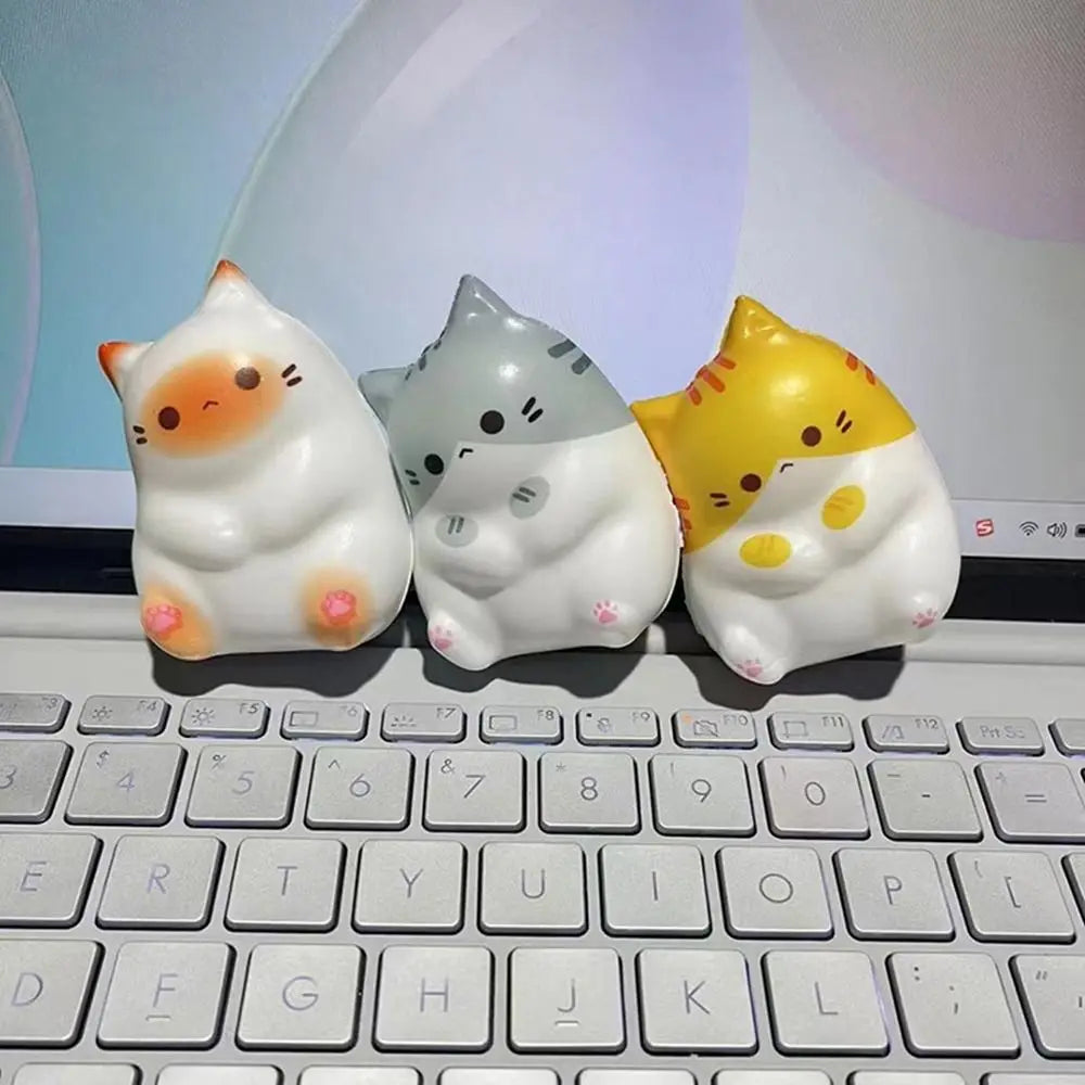 Cat Stress Relief Squishy Toy PU Slow Rising Squeeze Toys Antistress Ball Cartoon Table Ornaments Squishy Stress Reliever Toys