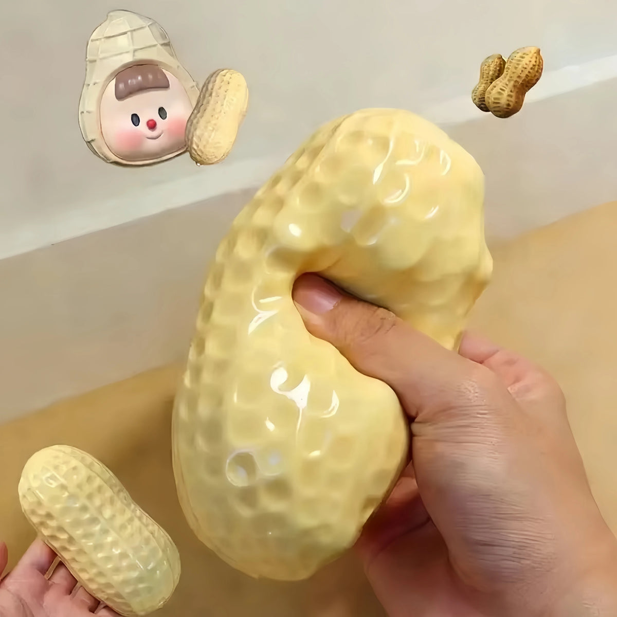 Peanut Stress Ball Crunchy Squeeze Ball Squishy toy Buttery-Soft Feel Fidget Toy ASMR Sensory Anti Stress Toys party favor gift