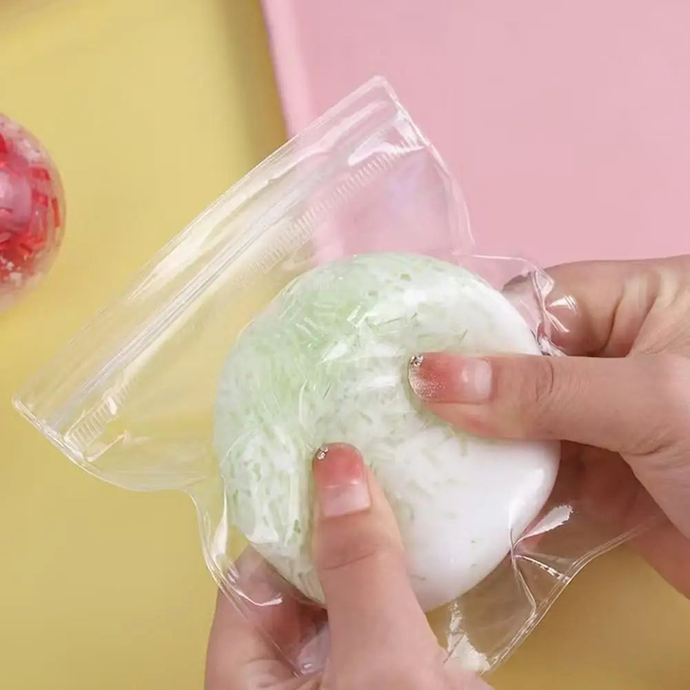 Squeeze Stress Relief Ball Toy Cream Ice Stick Handmade Ribbon Stress Ball Squishy Fidget Toy