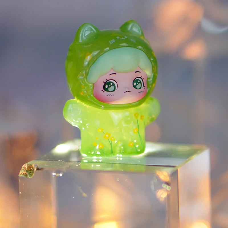 Trendy Pop Baobao Mini Blind Box Spring Travelogue Theme Cute Transparent Granules Desktop Ornament Blind Bag Toy