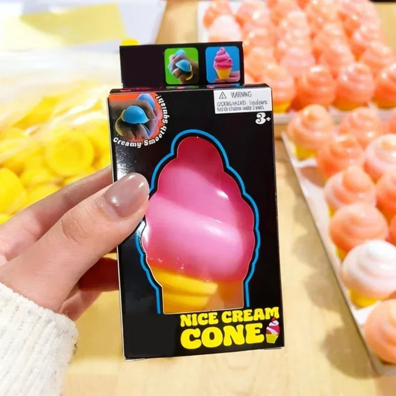 Schylling Needoh Ice Cream Cone Squishy Toy  Soft Elastic Decompression Toy Ball Stress Relief Fidget Toy for festival gifts