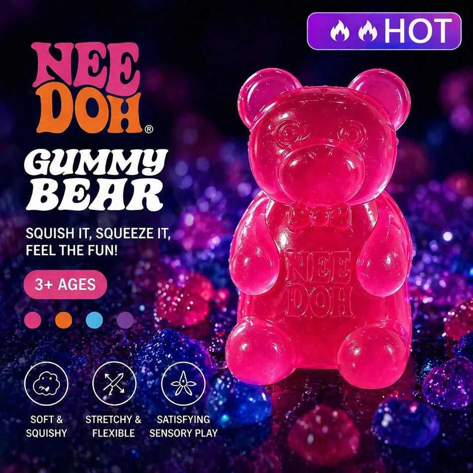 Schylling Nee doh Maltose Cute Bear Maltose Squeeze Toy Dough Colorful Sensory Toy Creative  Item Desk Decoration Stress Relief