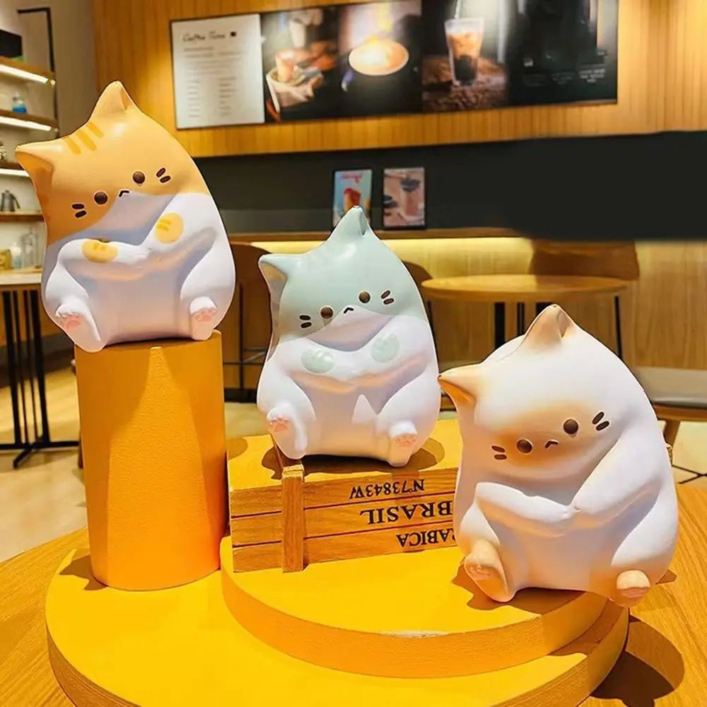 Cat Stress Relief Squishy Toy PU Slow Rising Squeeze Toys Antistress Ball Cartoon Table Ornaments Squishy Stress Reliever Toys