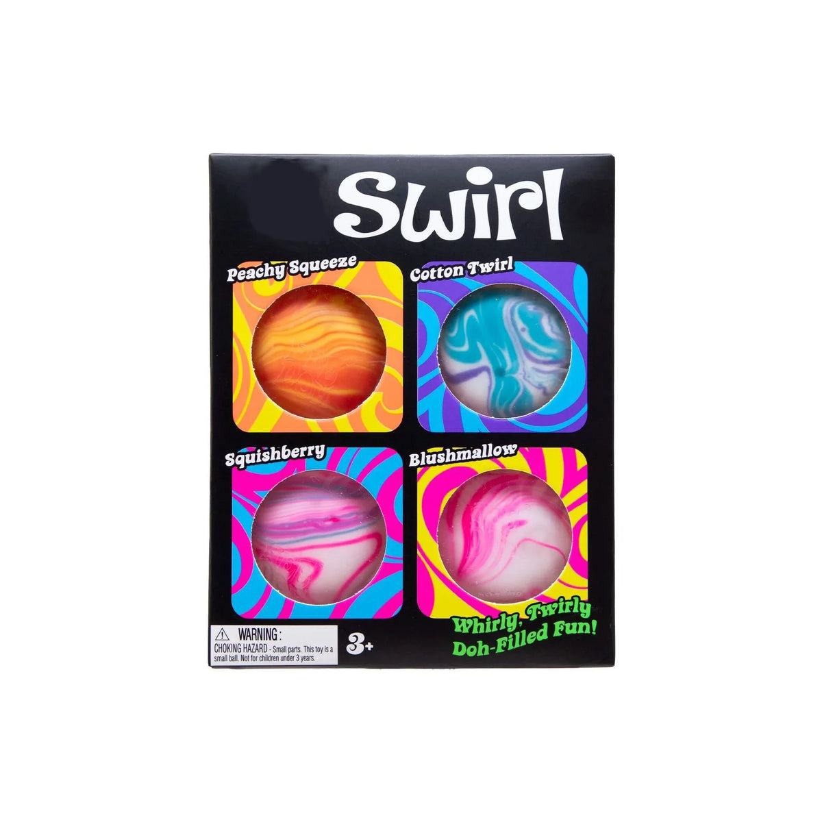 4Pcs Swirl NeeDoh Cube Swirl Squishy Toy, Sensory Stress Relief Squeeze Fidget Toys Anti-Anxiety Hand Toys for Focus ADHD