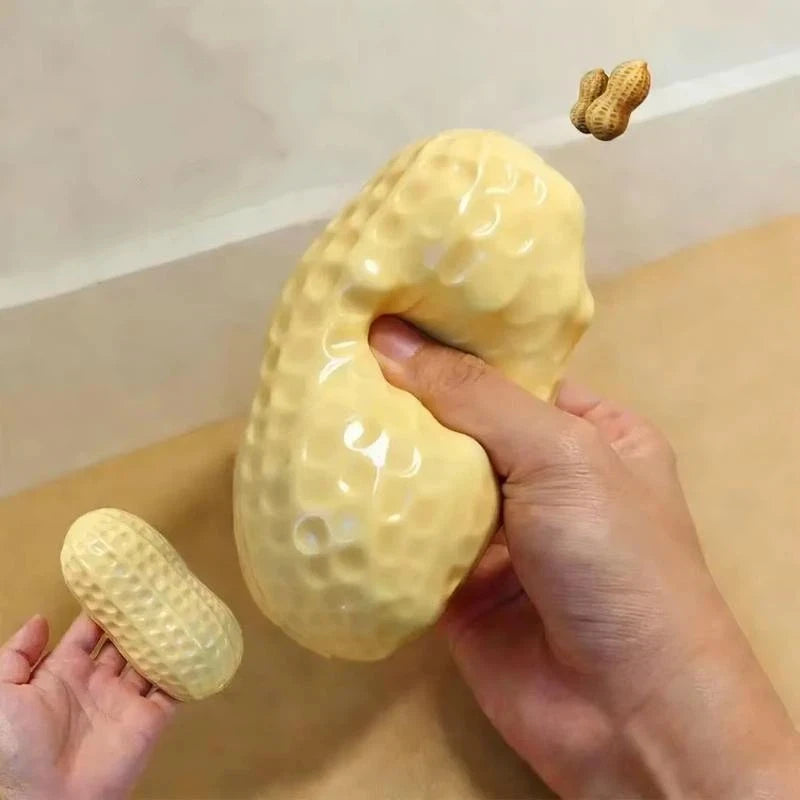Cute Peanut Squishy Toy Slow Rebound Stress Relief Ball Anti-Anxiety Fidget Toy For Kids & Adults Fun Squeeze Toy Gift